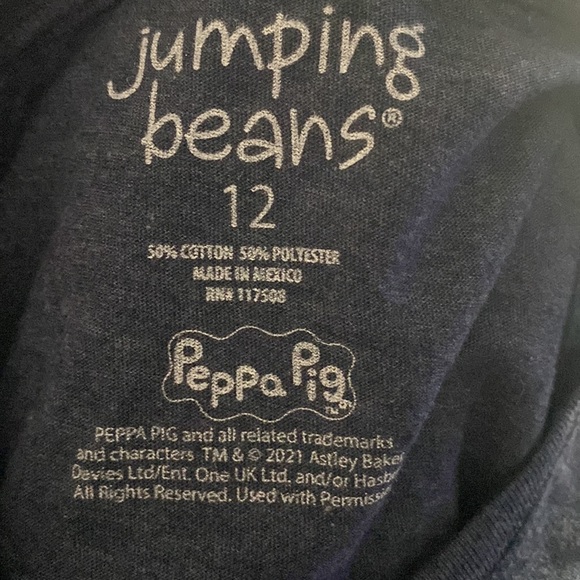 NWOT Jumping Beans Peppa Pig "Full Of Magic" Graphic Tee Girls Size 12 - Picture 2 of 5